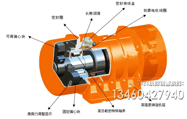 臥式振動電機(jī)原理圖
