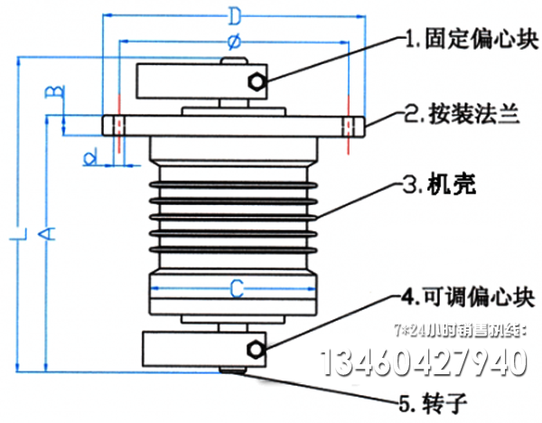 立式振動電機(jī)原理圖